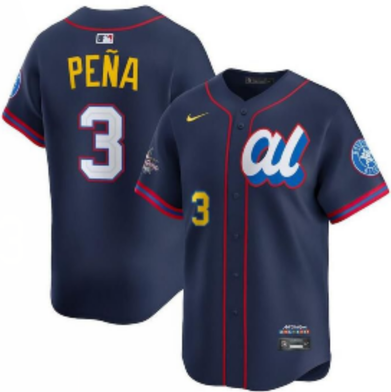 Men 2025 Houston Astros #3 Pena Drak Blue All star Nike MLB Jersey style 